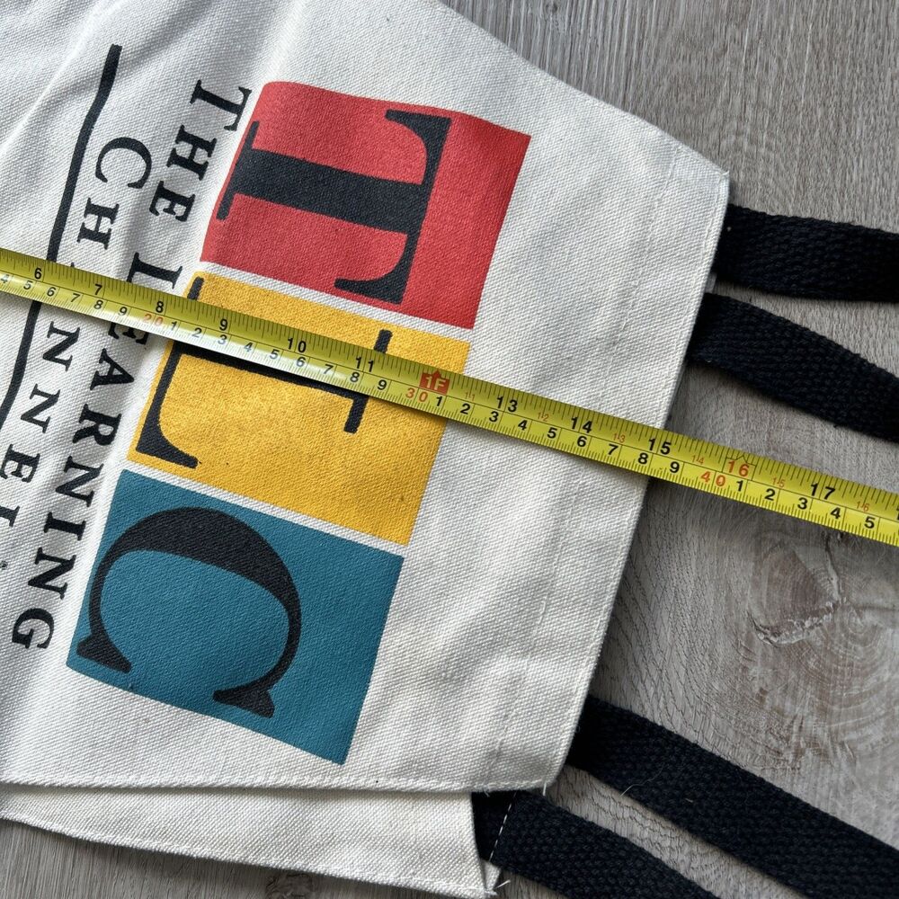 The Learning Channel TLC Canvas Tote Bag Rare 80's 90's Shoulder Strap Vintage - Picture 6 of 7